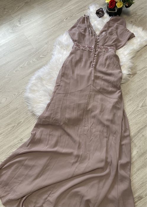 Rochie ocazie Asos roz pudra xs s