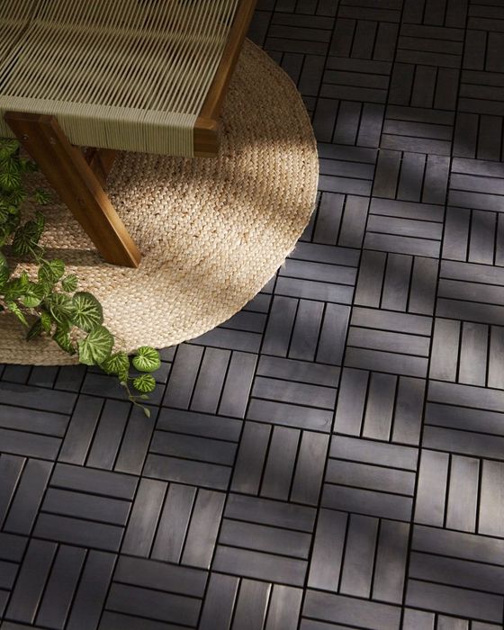 NOU Pardoseala exterioara, lemn salcam, gri