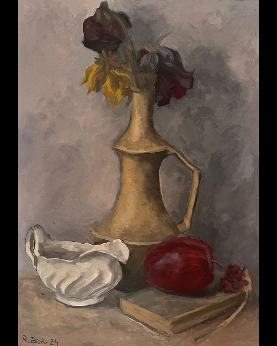 Natură statică, 35x50cm, pictură în ulei originală