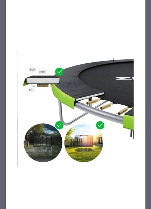 Super pret! Trambulina Zipro Jump Premium, cu plasa, 435 cm, 150 kg