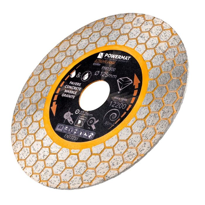 Disc diamantat segmentat pentru taiat in beton, caramida, gresie, 125