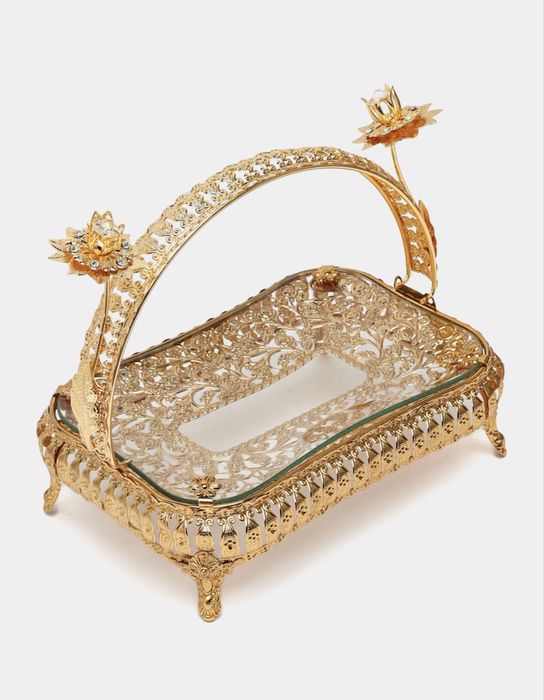 Богемская посуда, мясное ассорти, ваза для сладостей, фруктов