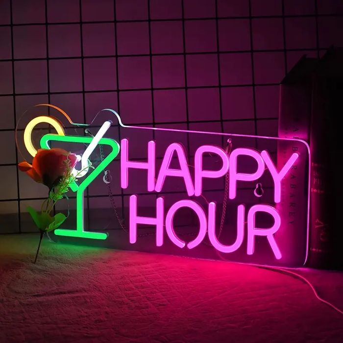 Свтеща табела HAPPY HOUR