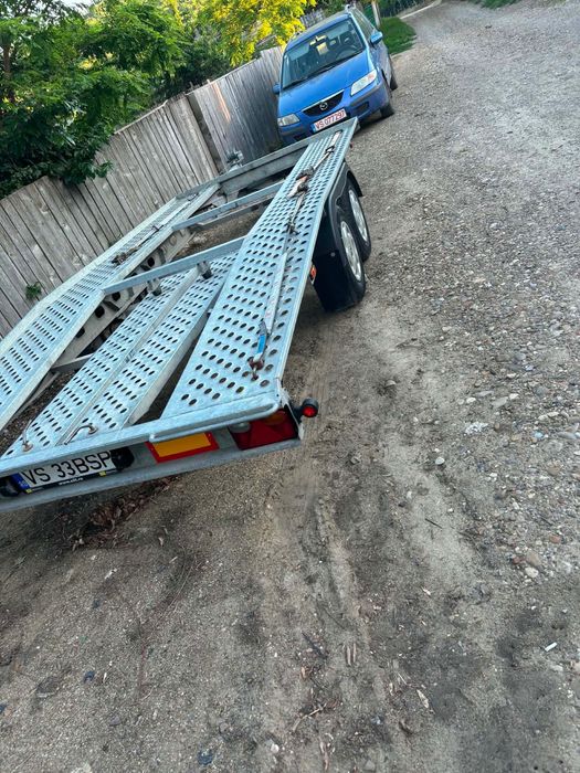 Platformă auto 2 axe BNG 2700 kg – Basculabilă – Stare foarte bună