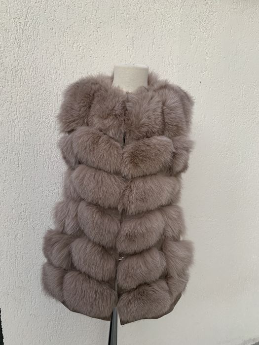 Vesta blana naturala vulpe