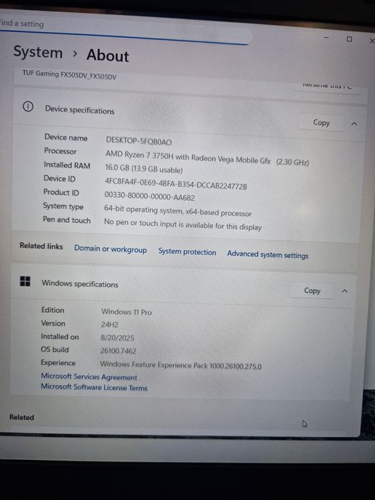 Laptop Asus Tuf Gaming