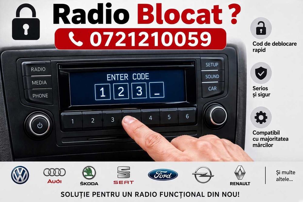 Cod Pin Radio Casetofon Chrysler Voyager Grand Voyager III GS V RT Town Country CD MP3 Decodare Unitate Audio Display CODE Masina