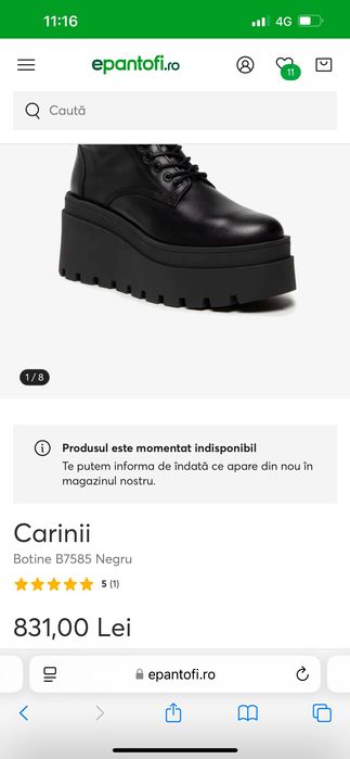 Bocanci/ghete biker platforma piele naturala 37