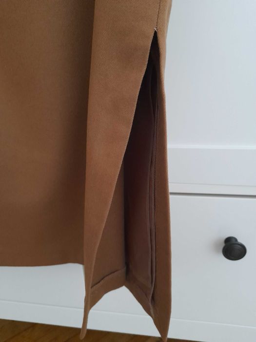 Fusta midi bej, lana/casmir,  xs-s, 70 lei