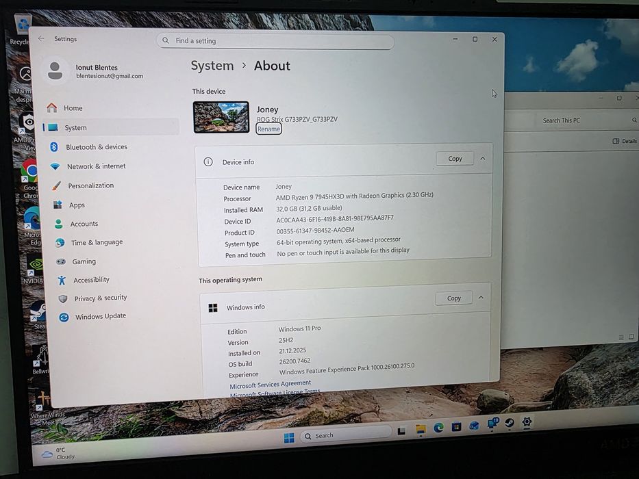 Laptop Asus Rog Scar 17 RTX 4080 Ryzen 9 x3D