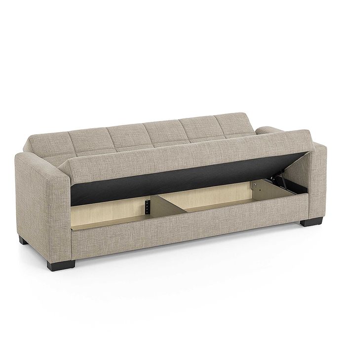 Canapea extensibilă Marbella, 3 locuri, crem texturat, 210*78*78