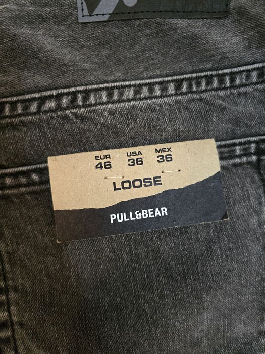 Blugi Baggy Gri Pull&Bear NOI