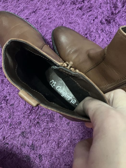 Botine piele naturala,Comfort TU