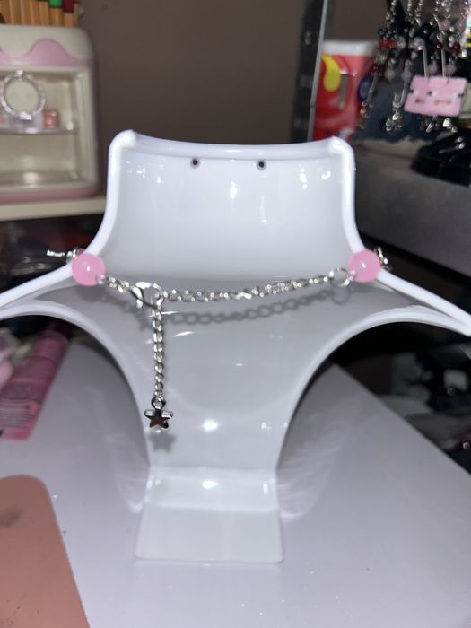 Pink stat necklace