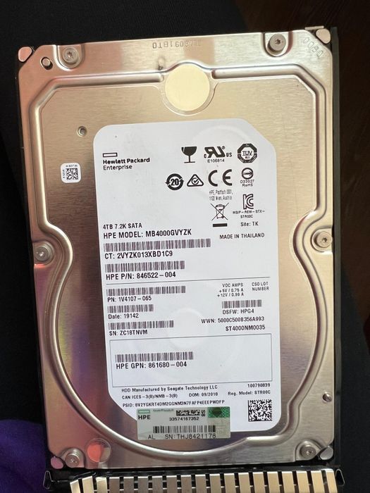 Hard disk HDD SATA (Server) HP 4TB 7.2k - 3.5 Inch