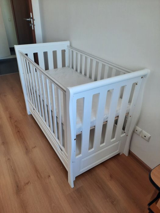 Patut bebe din lemn multifunctional Rigoletto + Saltea Cocos – MAMO-TATO