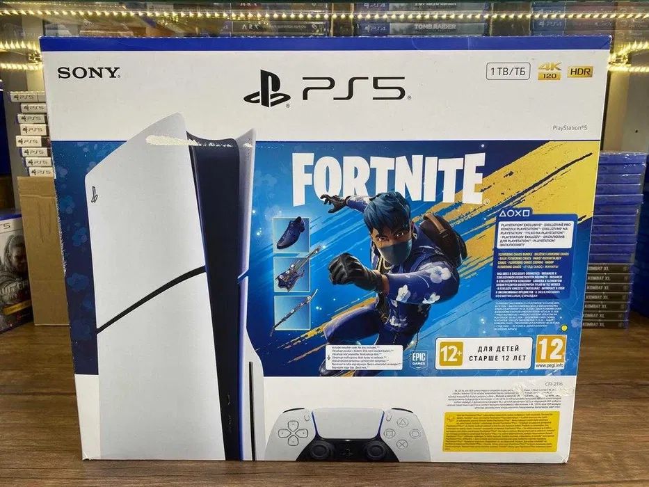НЕ ВСКРЫТАЯ PlayStation 5 Slim + Fortnite / PS5 ПС5  Плейстейшн 5