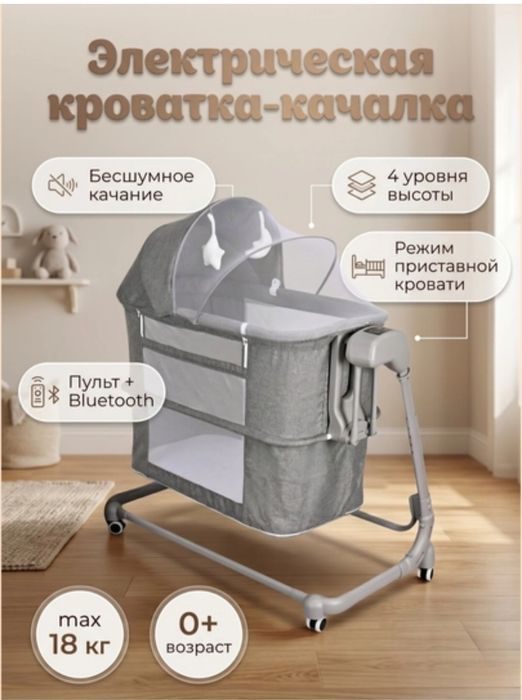 Ining Baby Deluxe 4 in 1 elektron beshik-manyej