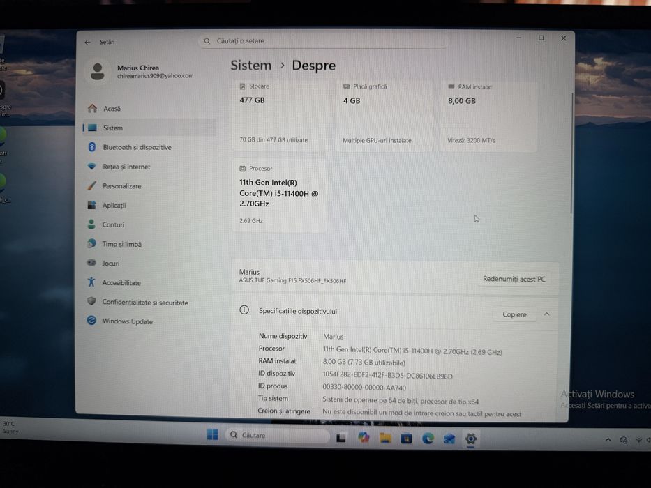 Laptop ASUS TUF Gaming F15 FX506HF