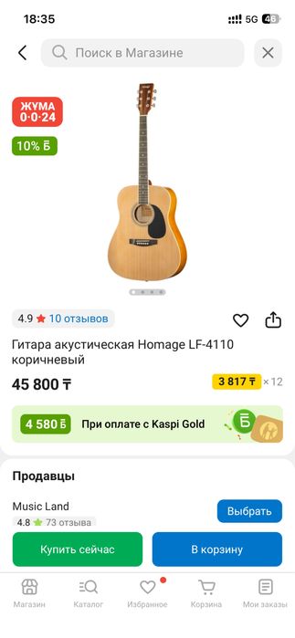 Аккустическая гитара Homage LF4110