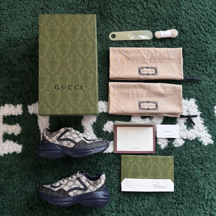 Gucci Rhyton Grey Navy 38