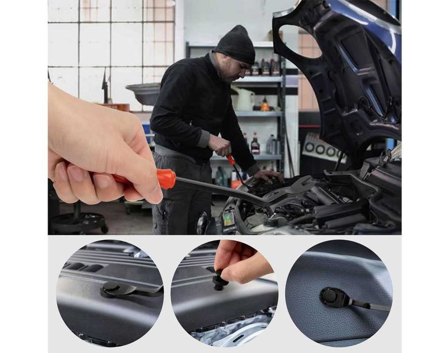 Щипки за интериор в кутия 421 броя Щипка за кори Клипсове с инструмент