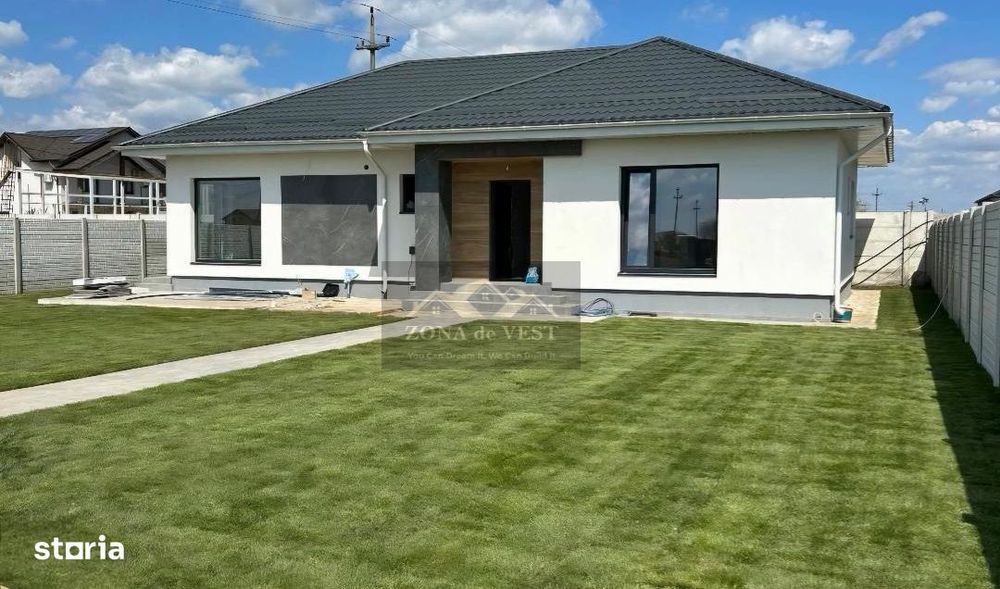 DOMNESTI | Casa parter | toate utilitățile | placa beton | asfalt