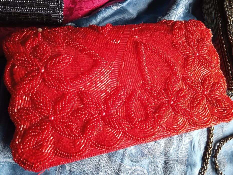 Театральные вечерние сумки из хрустального бисера