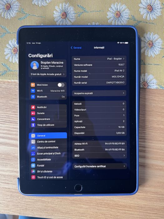 Ipad Air 2 Memorie 16Gb