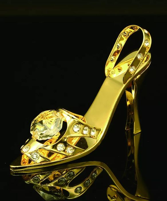 Статуетка позлатена обувка Swarovski