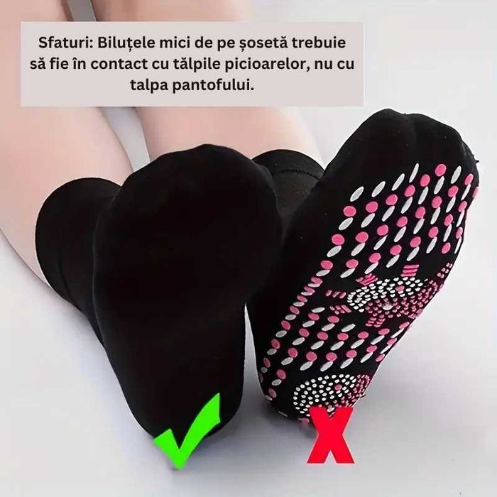 Sosete Termice, Anti-Alunecare cu Autoincalzire (2 perechi)