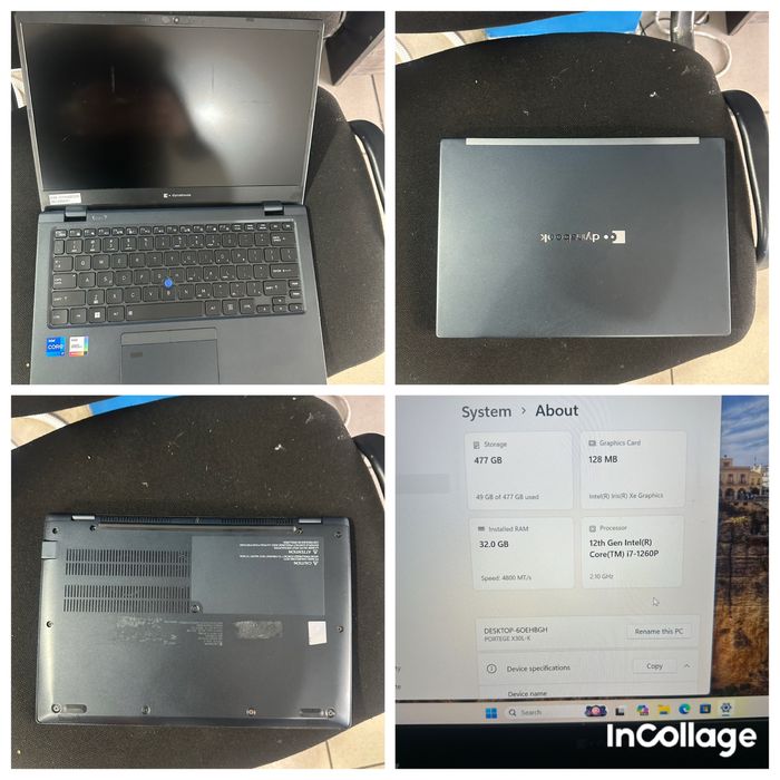 Vand ultrabook dynabook portege i7 1270p 32gb ram ssd 512gb 1kg