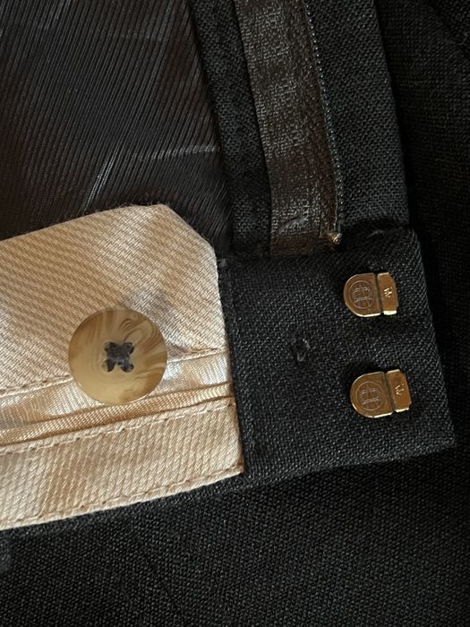 Massimo Dutti, pantaloni lână de costum, verde închis, talie medie