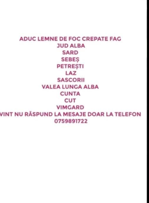 Vând lemn de foc