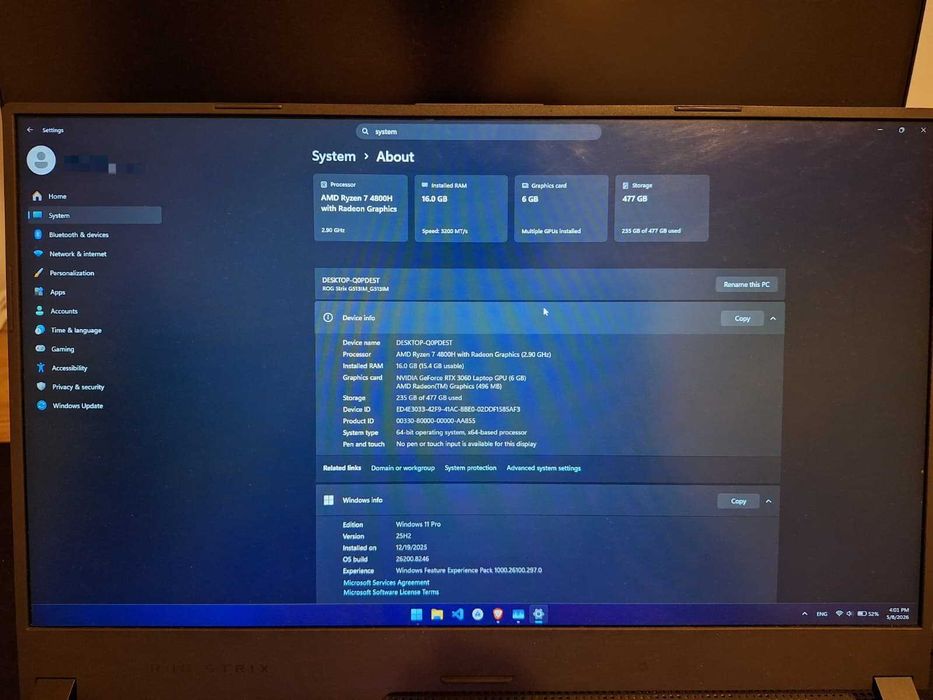 Laptop Gaming Asus Rog Strix G15