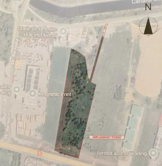 Societate comerciala vinde teren intravilan, Floresti, Luna de Sus, 13.783 mp, fara intermediari