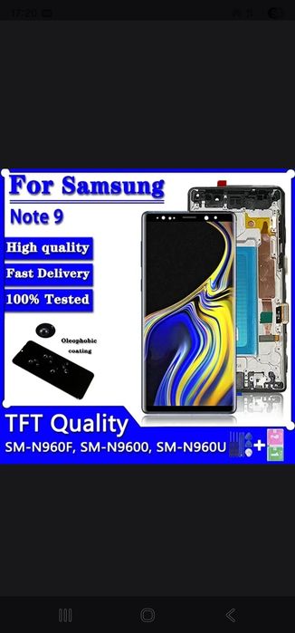 Samsung note 9 ekran