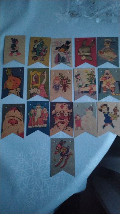 Открытки  ,флажки современные под ретро