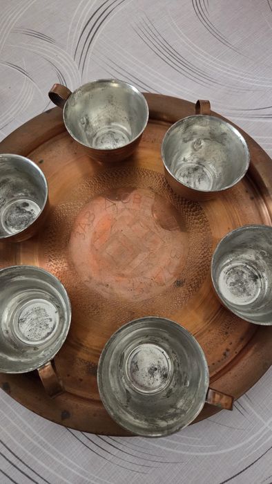 Медено джезве с шест чашки