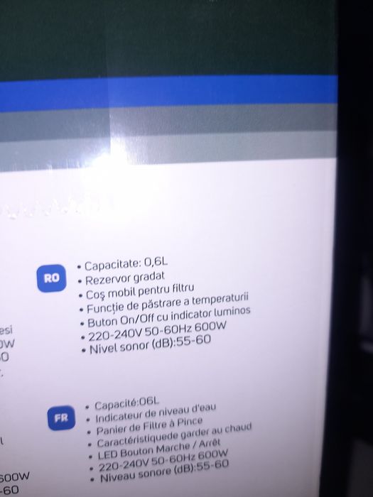 Filtru cafea Floria 600w,, 0,6L 95 lei. Avem și altele