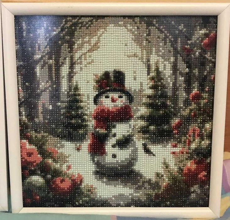 Коледни диамантени гоблени с рамка