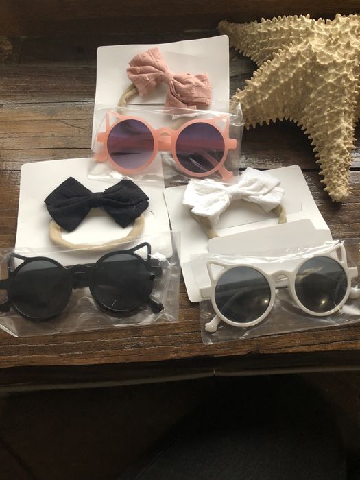 Комплект детска лента за коса и слънчеви очила