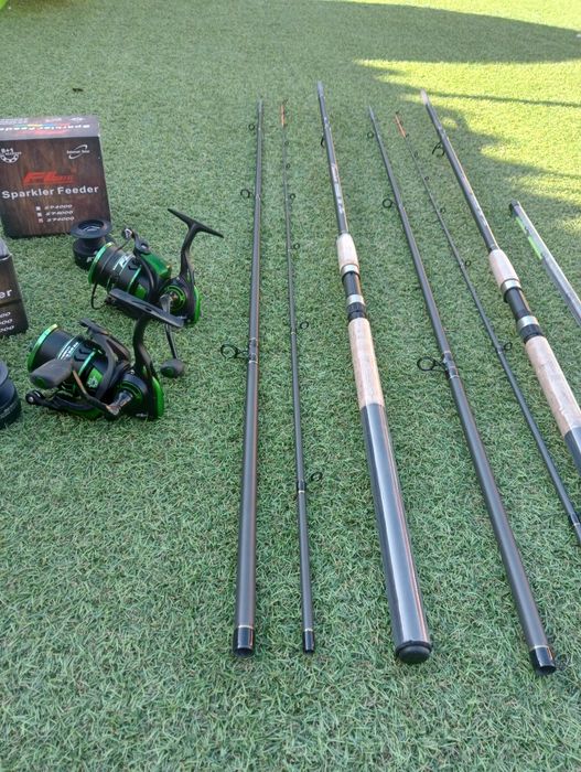 Set 2 lansete Feeder  3.9m + 2 mulinete SP 6000 8+1 rulmenți