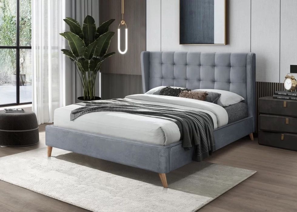 Тапицирано легло Estella Сиво 160