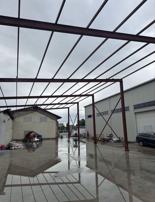 Vand structură hala metalica cu suprafata de 200 mp 10x20x4 ipe 160