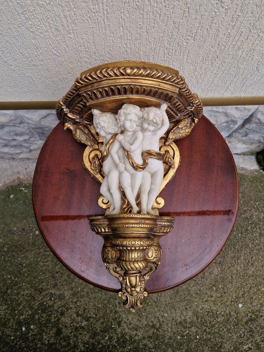 Стара уникална антикварна френска конзола за стена