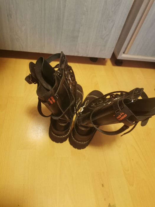 Bocanci de piele stil Rock