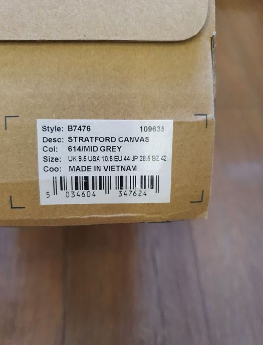 Сиви обувки от плат Fred Perry 44 номер