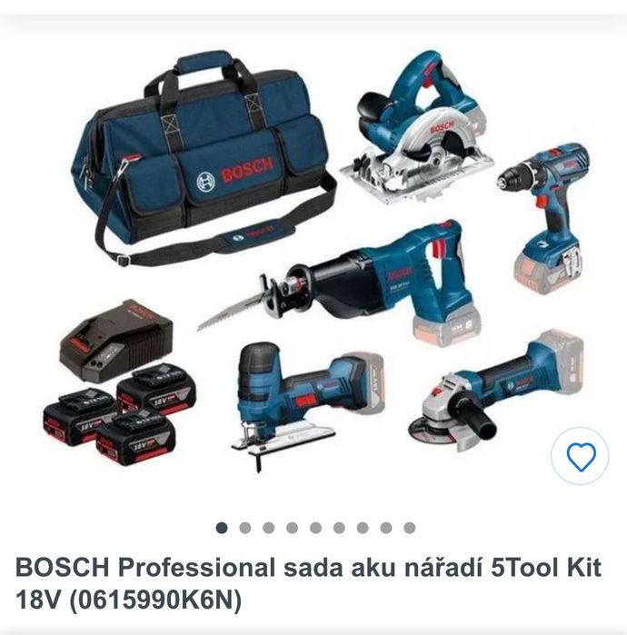Bosch professional 5 set kit tools 18v