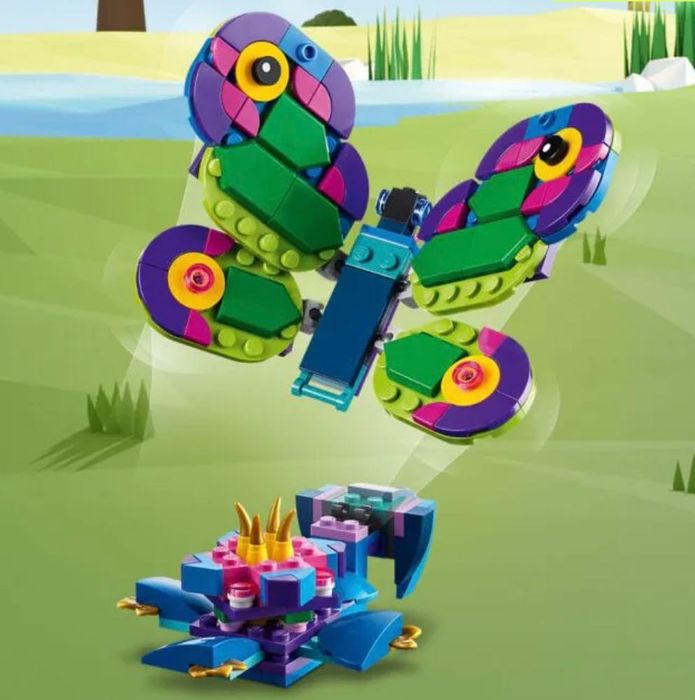 Лего оригинал 3в1 павлин, стрекоза, бабочка
